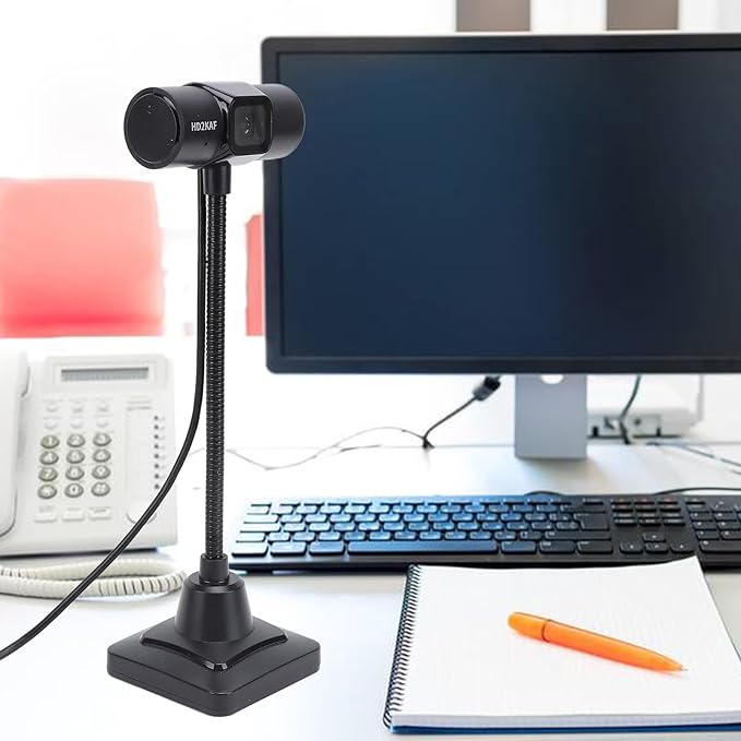 HD Computer Camera 2K USB Computer Web Camera with Stand Built in Microphone Wide Angle Auto Focus Plug and Play USB Webcam for Online Calling Conferencing Streaming Gaming