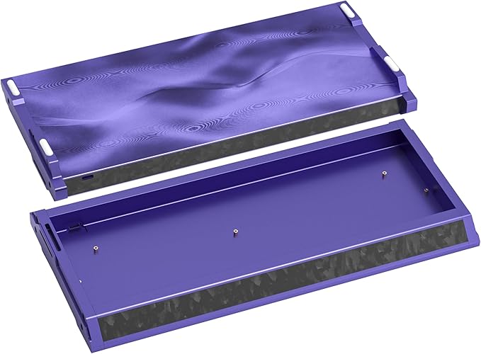 kutethy KY60 Anodizing Aluminum Keyboard Case60% Mechanical Gaming KeyboardFull CNC Hall Effect Keyboard Compatible with Wooting60 Mad60 Win60 GH60 60HE (Mecha Purple)