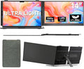 Laptop Screen Extender 14 Lightweight &amp Ultra-Thin 1080P IPS Portable Monitor for Laptop Dual Screen Extender for Remote Work/Business Travel/Home Office Compatible with Windows/Mac/Chrome