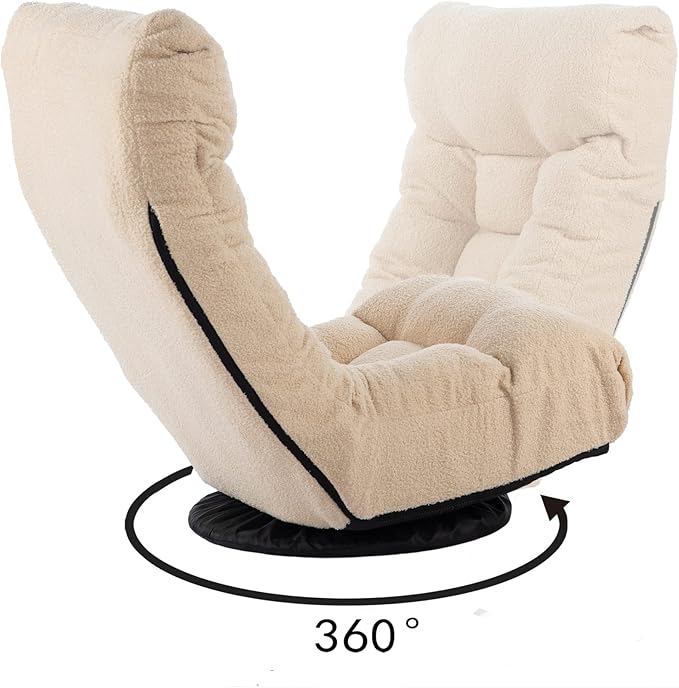 Multifunctional Folding Lazy Sofa Chair with Footrest Adjustable Back and Headrest Japanese Style Ideal for Home Office and Balcony