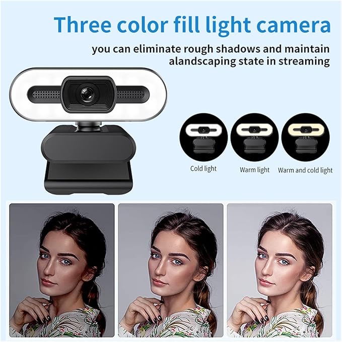 Web Camera 4K Webcam 2K 1080P HD with Microphone Web Cam Conference PC Auto Focus USB Camera Laptop Desktop for Office Gamer Accessories for Gaming Video Calling Recording