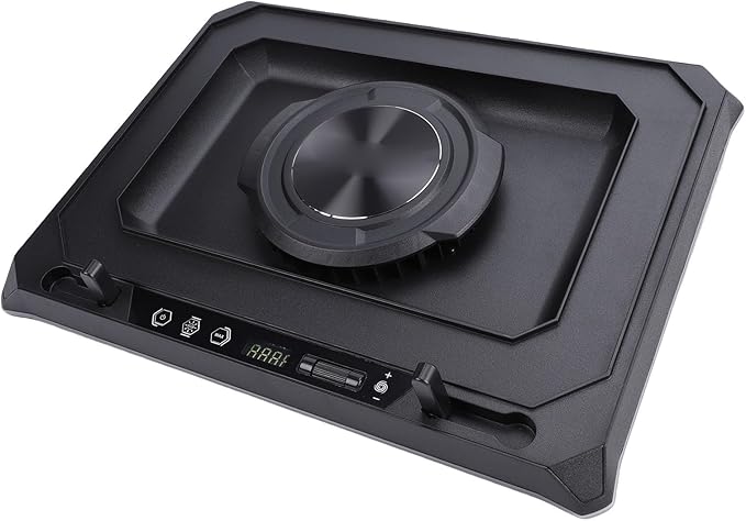 Gugxiom Gaming Laptop Cooling Pad 14 cm Turbo Fan with Magnetic Sealing Foam 5 Height Adjustable Stand + 4 Port USB Hub RGB 10 Mode Lighting Fits 1519 Notebooks