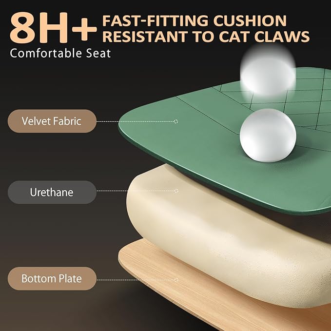GTPLAYER Gaming Chair with Footrest Big and Tall Game Chair High Back Computer Office Chair with Lumbar Support for Adults Ergonomic Swivel Games Chair with Cushion Gaming Fabric Green