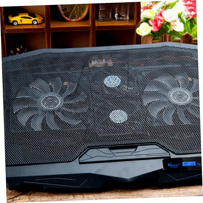Generic 14/15.6/17.3 Inch Laptop Cooling Pad Riser Ventilation Stand Silent Laptop Cooler Rack Portable Cooling Pad White Design