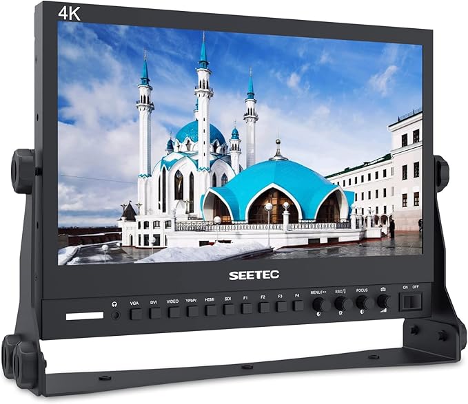SEETEC P133-9HSD 13.3 Inch Pro SDI Broadcast Monitor Professional LCD Director Studio Production Monitoring IPS Screen Full HD 1920×1080 Aluminum Design with 3G-SDI 4K HDMI AV YPbPr