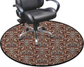 Multicolor Round RugCircle RugFarmhouse Distressed Non Slip Area Rug Round Rugs for Living Room Kitchen Bedroom Bathroom Flower Ornament Mandala Diameter 39.4 in