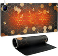 iCasso Heated Desk Pad XXL Heated Mouse Pad Hand Warmer 35.4 x 15.7 Warm Desk Protector Mat with 4 Heating Levels for Computer Keyboard Large Mousepad for Home Office Work (Honeycomb)