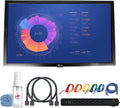 LG SM3G-B 22 Full HD Commercial Monitor | 1920×1080 IPS Panel Slim Bezel Design &amp Continuous Operation Support | for Corporate Signage &amp Displays + Surge Protector + HDMI Cable + Cable Ties