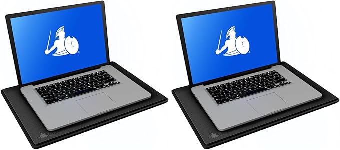 DefenderShield Laptop Pad for EMF Protection – DefenderPad EMF Blocker Pad That Protects from Heat Battery &amp Wireless RF Emissions – Durable Non-Slip Design for Laptops Up to 17” – Black (Pack o