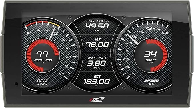 Edge Insight CTS3 Touch Screen Gauge Monitor 84130-3 &amp A-Pillar Mount 38600 Compatible with 2006-2009 Ram 1500/2500/3500 Diesel 6.7 5.9 5.7 HEMI Magnum Cummins