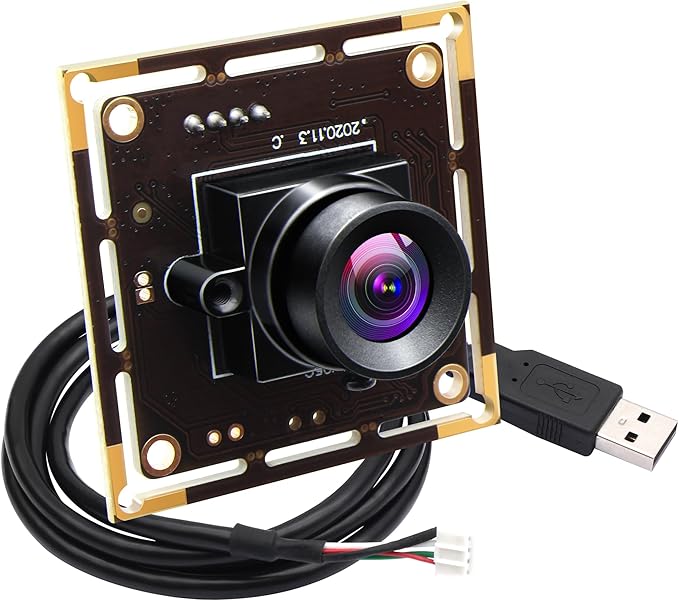 5MP USB Camera Module No Distortion Lens 1944P UVC Computer Webcam Industrial Lightburn Camera for Windows Linux Android and Mac OS