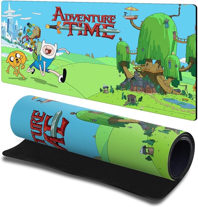 Head Case Designs Officially Licensed Adventure Time Jake and Finn Graphics 23.62 x 11.81 x 0.12 inches (600 x 300 mm) - L Gaming Office Desk PC Keyboard Mouse Mat Pad