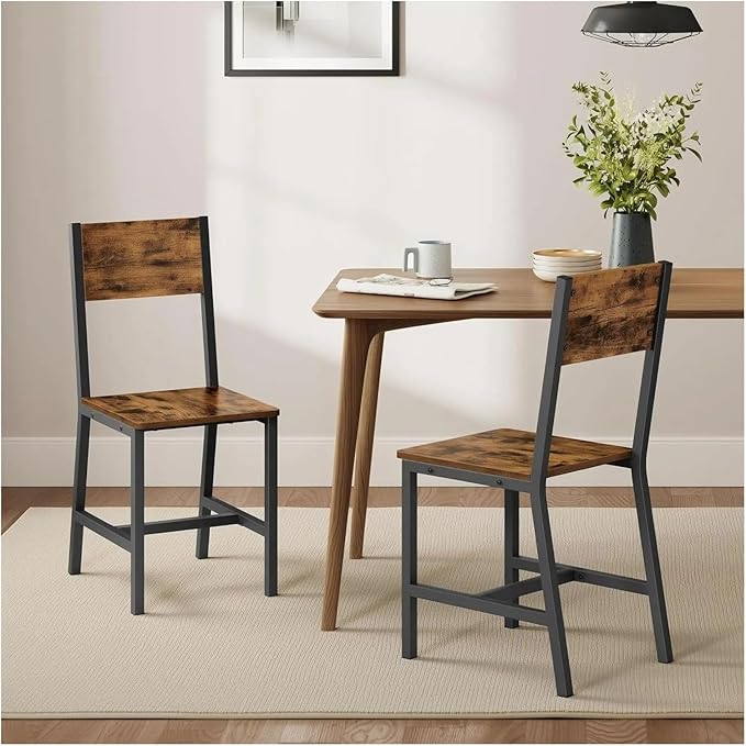 Adjustable Office Computer Chair with Armrest 1pcs Modern Wood Dining Chairs with Metal Steel Frame Easy to Assemble Comfortable Seat
