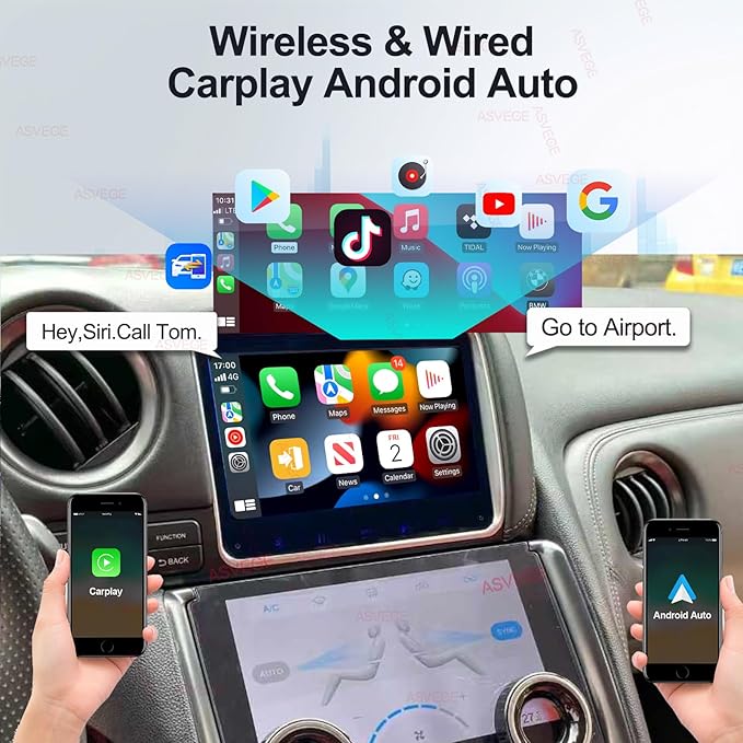 8 Android 13 Car Radio forNissan GT-R GTR R35 2008-2015 Auto GPS Navigation Carplay Stereo with 9 Air Conditioner Panel 8-core Touchscreen Head Unit (4+64GB Radio)