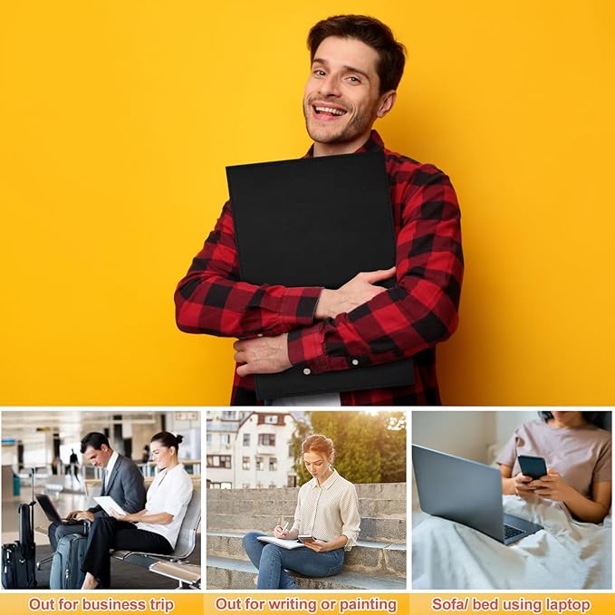 EMF Radiation Shielding Laptop Pad - 12x16 Inch Heat Blocking Mat Anti-Radiation &amp Heat Protection for Laptop Notebook Tablet Use on Lap Office Travel