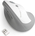 Kensington Pro Fit Ergo Vertical Wireless Mouse- Gray White