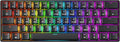 Mechanical Gaming Keyboard - 61 Keys Multi Color RGB Illuminated LED Backlit Wired Programmable for PC/Mac Gamer (Gateron Optical Silver Black)