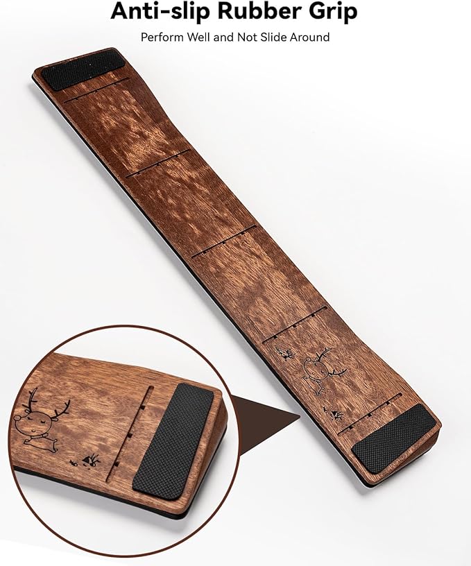ASFSKY Keyboard Wrist Rest Ergonomic Memory Foam Wrist Pad with PU Leather &amp Wooden Base Non-Slip and Easy-to-Clean Design Wrist Support for Mechanical Keyboard Gaming &amp Office Use (Black)