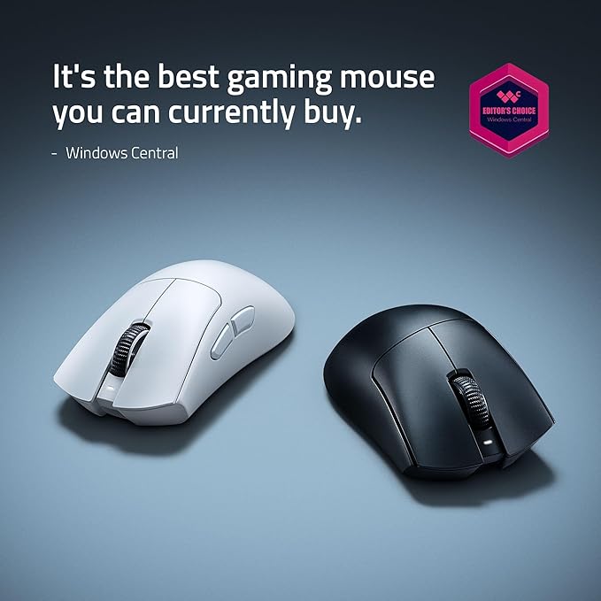 Razer DeathAdder V4 Pro Wireless Gaming Mouse: 57g Lightweight - HyperSpeed Wireless Gen-2 - Optical Scroll Wheel - Optical Switches Gen-4 - Focus Pro 45K Sensor Gen-2 - Up to 150 Hr Battery - White