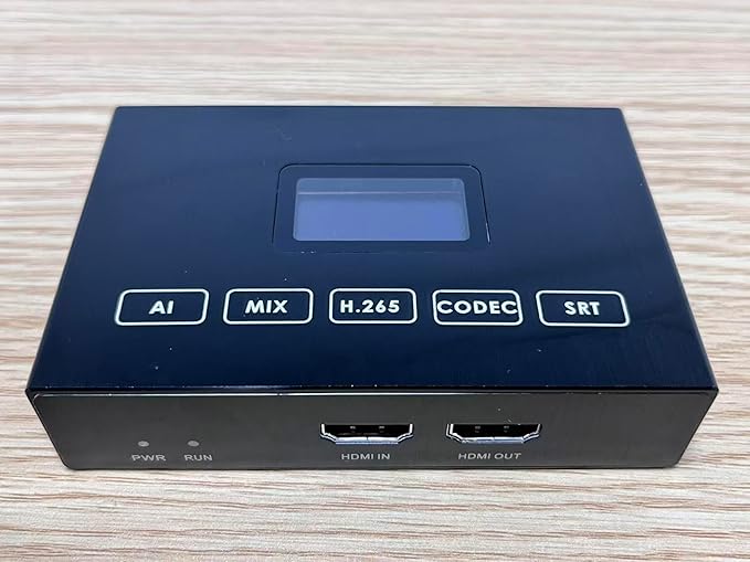 EXVIST H.265 1080P HDMI Video Encoder/Decoder w/Screen USB2.0 for 1080p Webcam Video Decoding from RTSP/TS Feed Compatible with ONV/HK for CCTV Surveillance or Network Video Recorder(NVR)