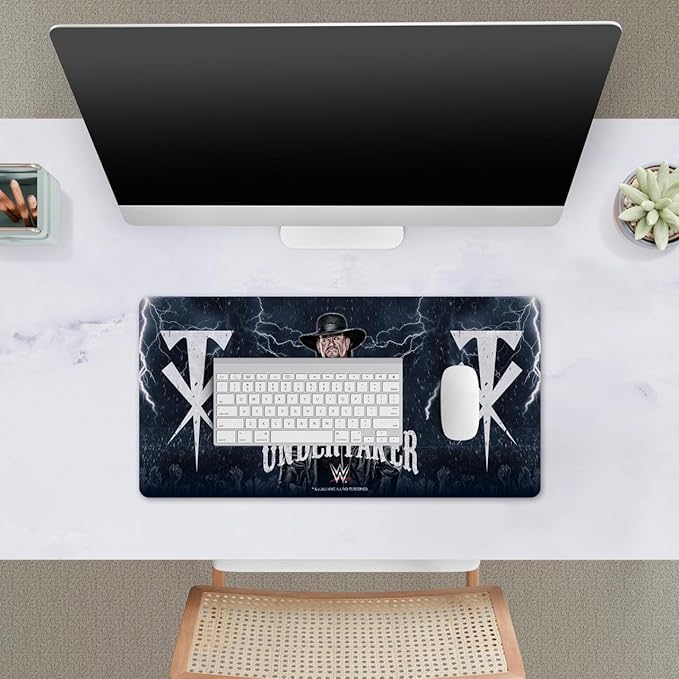 Head Case Designs Officially Licensed WWE Portrait The Undertaker 23.62 x 11.81 x 0.12 inches (600 x 300 mm) - L Gaming Office Desk PC Keyboard Mouse Mat Pad