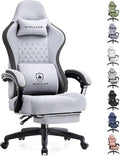 GTPLAYER Gaming Chair Computer Office Chair with Pocket Spring Cushion Linkage Armrests and Footrest High Back Ergonomic Computer Chair with Lumbar Support Task Chair with Footrest