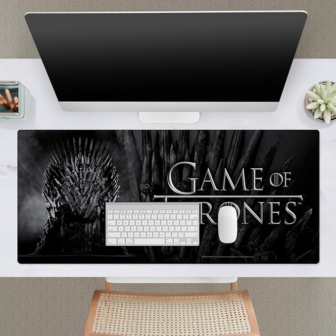 Head Case Designs Officially Licensed HBO Game of Thrones Iron Throne Graphic Art 37.4 x 15.75 x 0.16 inches (900 x 400 mm) - XL Gaming Office Desk PC Keyboard Mouse Mat Pad