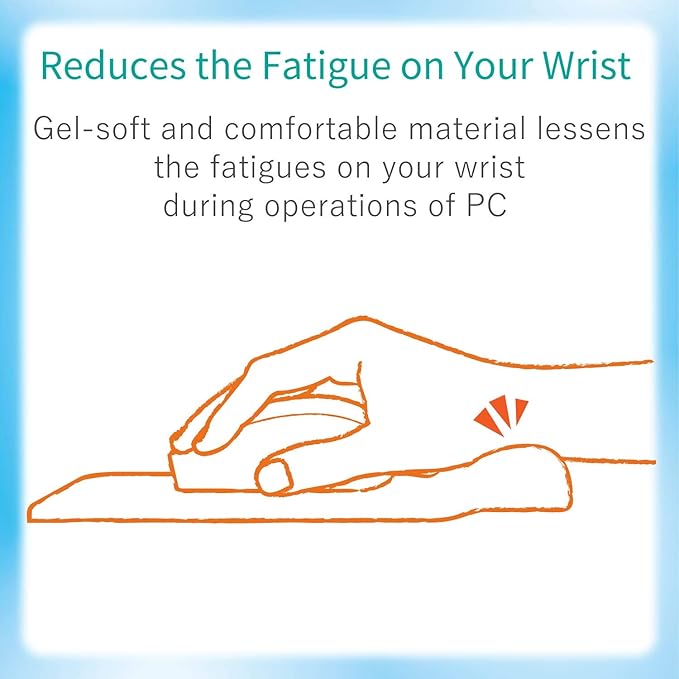 ELECOM Ergonomic Mouse Pad with Wrist Rest Gel Type for Laptop Office &amp Home Pain Relief Non-Slip Rubber Base MP-GELWH