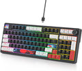 Wired Creamy Gaming Keyboard with Number Pad 96% Hot-swappable Mechanical Keyboard Full Layout Custom Keyboard Gasket Mounted with Red Switch Knob Control(Black)