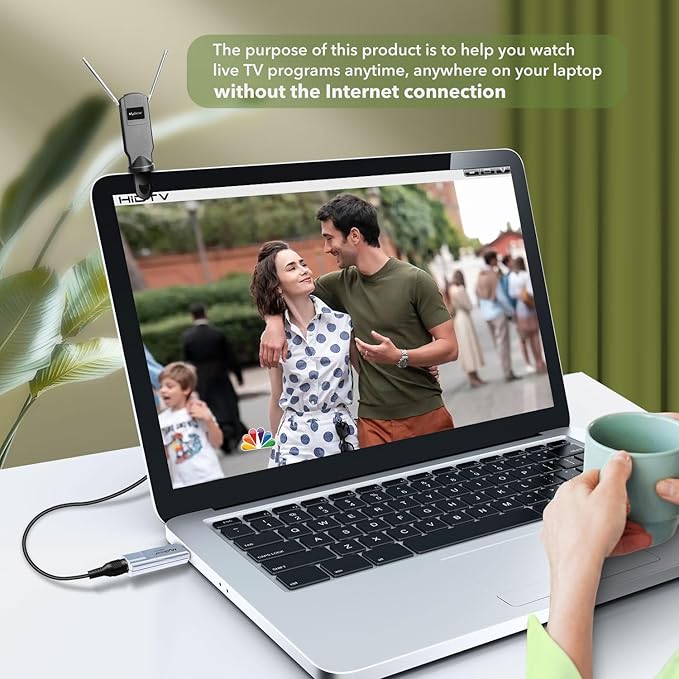 Mygica A681 Pro External TV Tuner Digital HDTV USB Stick Dongle ATSC 1.0 and QAM TV Format Compatible with MacBook and Windows PC - Silver