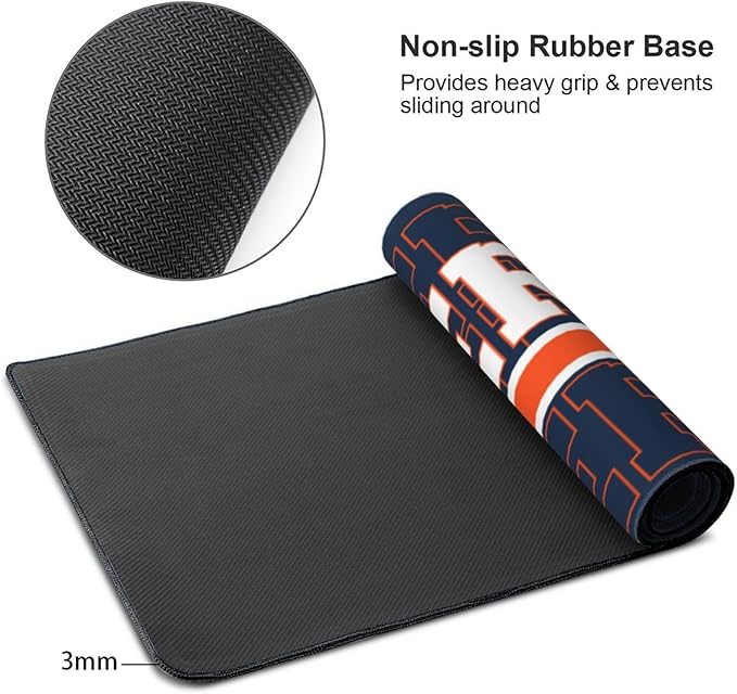 ANTKING Denver Mouse Pad Custom Name and Number Desk Pad for Men Women Youth Gifts