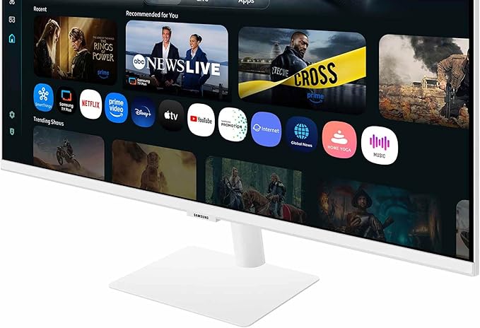 Samsung 32” Smart Monitor M7 (M70F) 4K UHD Display Samsung Vision AI Smart TV Apps Gaming Hub USB-C HDMI and USB-A White LS32FM703UNXZA 2025