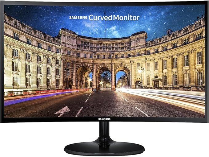 SAMSUNG LC24F390FHNXZA 24-inch Curved LED FHD 1080p Gaming Monitor (Super Slim Design) 60Hz Refresh Rate w/AMD FreeSync Game Mode