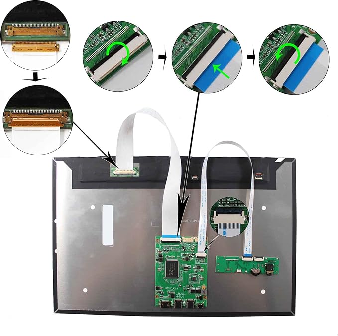 VSDISPLAY 13.3 Inch NV133WUM 1920x1200 Slim LCD Screen Aspect Ratio 16:10 Display Panel with USB-C Control Board