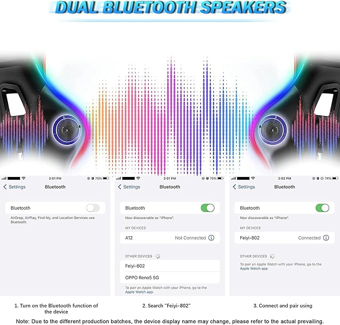 Massage Gaming Chair High Back Office Computer Chair with Speakers and RGB Lights Recliner Chair Music Video Game Chair with Headrest and Lumbar Support for Home OfficePink