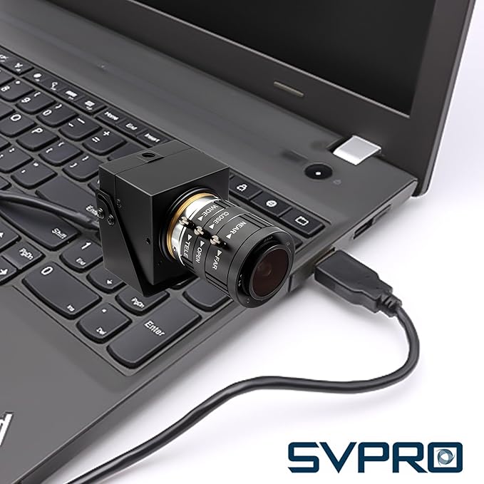 SVPRO 1080P USB Camera Starlight Low Light Webcam with Zoom Lens 3.6-10mm Manual Focus Machine Vision Industrial Camera UVC Plug and Play for Computer and Laptop