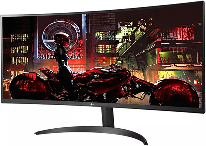 LG 34 Curved UltraWide QHD (3440x1440) IPS Monitor HDR 10 99% sRGB Dynamic Action Sync OnScreen Control Dual Controller Height tilt &amp Pivot - for Home Office Gaming and Content Creation B