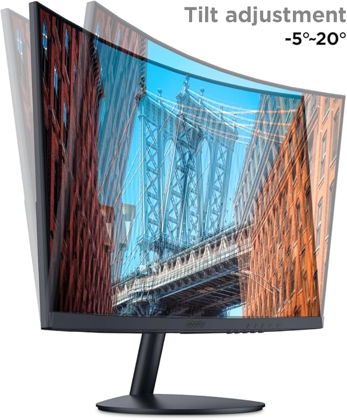 KOORUI 27 Inch Curved Monitor FHD 1080P 144Hz Gaming Office Computer Monitors 1500R PC Screen with HDMI VGA Eye Care TÜV Rheinland Certified Tilt Adjustable Black.