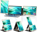15.6 Laptop Screen Extender FHD 1080P 120% sRGB IPS Portable Triple Monitor for Laptop Detachable Dual Screen Extended Monitor Plug &amp Play Compatible with Windows/Mac/Android/Chrome/Linux