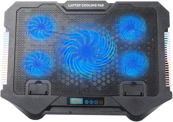 Laptop Cooling Pad Laptop Coolers for Notebook Gaming Fan Stable Stand Adjustable with 2 USB Port and Phone Holder