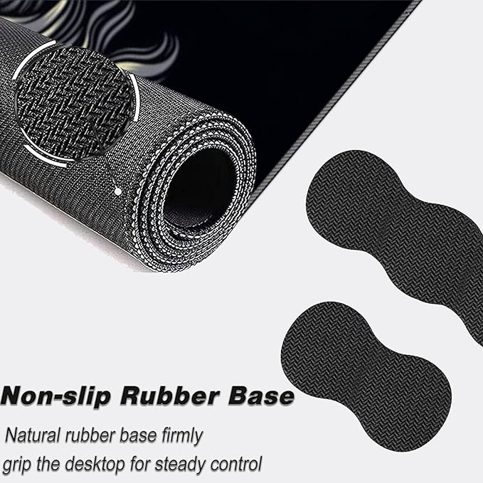 Keyboard Mouse Pad SetLarge Mouse Pad+Keyboard Wrist Rest+Wrist Support+Coaster31.5x11.8in Extended Desk Mat for Computer Laptop Office Home-Sun Moon