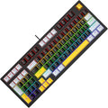 Small 98Keys Mechanical Gaming Keyboard with LED Backlights Ergonomic Keyboard for PC Gamers Office Wire Keyboard