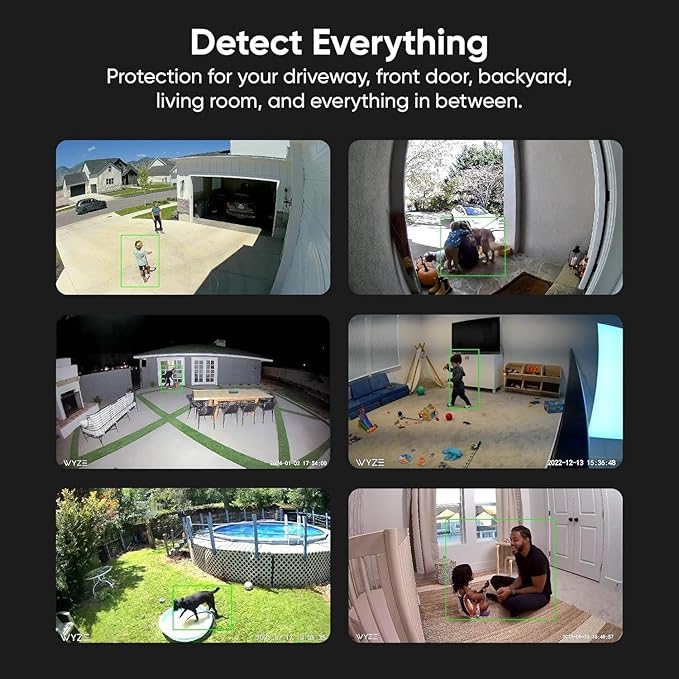 Cam v3 2 Pack 1080p Plug-in Smart Security Camera Color Night Vision Motion Detection 2-Way Audio Compatible with Alexa Google Assistant Cloud &amp SD Card Storage Indoor/Outdoor Wired Blac