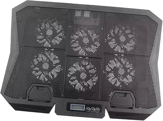 Laptop Cooling Pad 15.6 Inch Silent Cooling Fan Stand with Adjustable Speed and Blue LED Light for PC Laptop Cooler Holder Portable Heat Dissipation Base for Office and Home Use