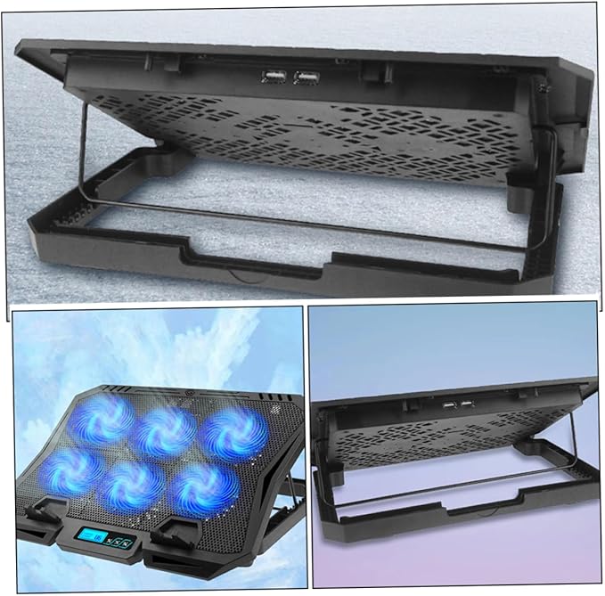 NUOBESTY Laptop Cooling Pad USB Port Laptop Stand Cooling Fan Ergonomic Design for Desk and Bed Use