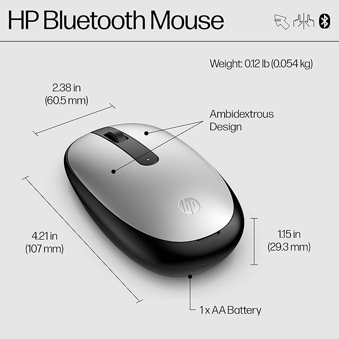 HP 240 BT Mouse Pike Silver