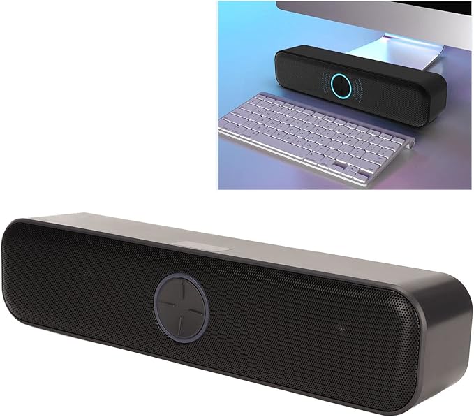 ANGGREK USB Computer Speaker Stylish Stereo Computer Speaker RGB Effect 2 Channel Noise for Desktop Computers