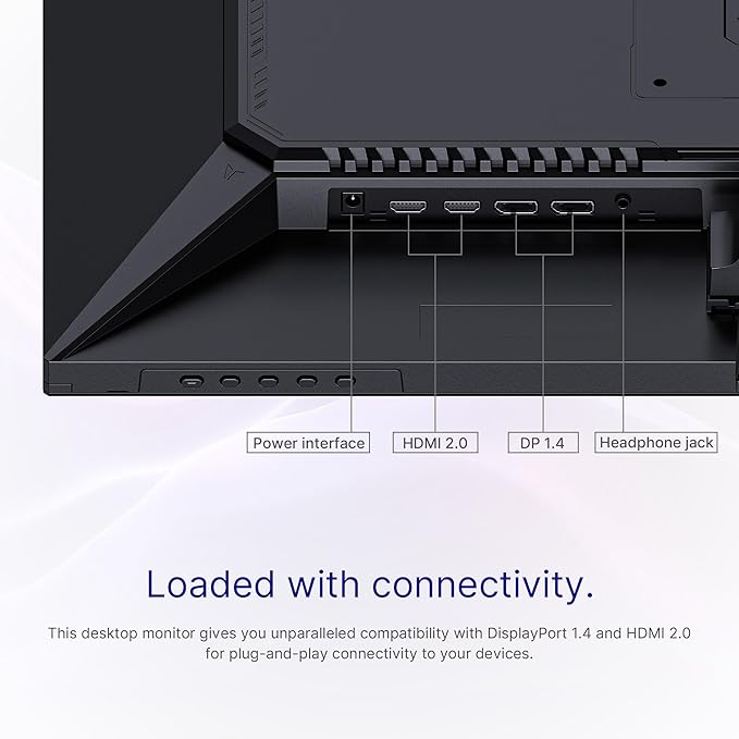 MP Mobile Pixels 27-inch 4K UHD (3840 x 2160) Monitor 60Hz 1000000:1 Dynamic Contrast Ratio 125% sRGB Desktop &amp VESA Wall mounting Tlt Adjustable Stand 2X HDMI 2X DP 1.4 1 × Audio Out