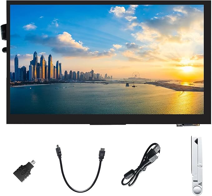 7 inch Capacitive Touch Screen IPS Screen Display 1024x600 Resolution 7 HDMI LCD Module for Raspberry Pi Jetson Nano Developer Kit PC Supports Various Systems