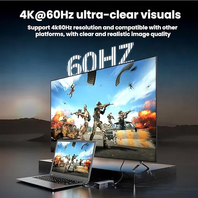 Laptop Docking Station Dual Monitor HDMI Docking Station 3 Monitors HDMIUSB C Hub Multiport Adapter with DP and VGA10Gbps USB 3.2100W PD Charging Gigabit Ethernet SD/TF for Mac Dell HP Lenovo